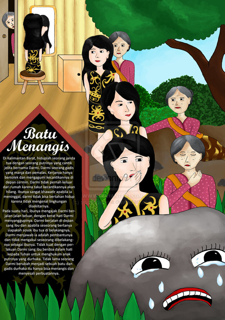  Cerita Batu Menangis  Dari Kalimantan pesantren al qodiri