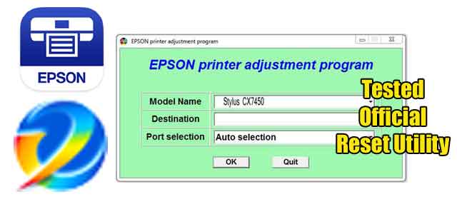 Epson Stylus CX7450 Adjustment program (Reset Utility)