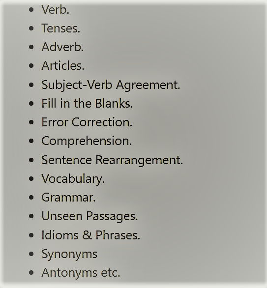 JSSC English Syllabus