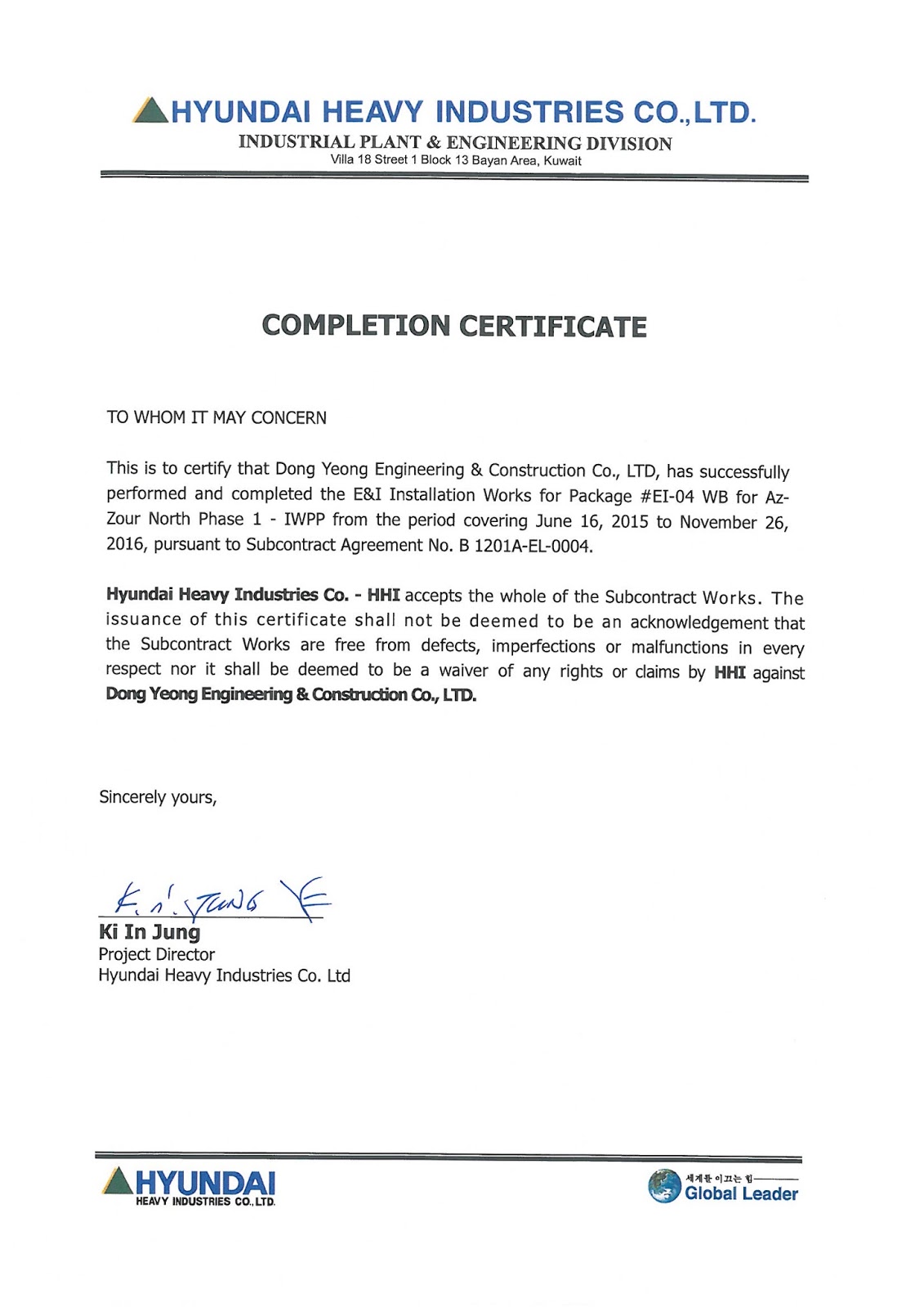 project completion certificate Scribd india