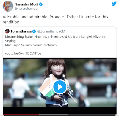 'Menggemaskan dan Mengagumkan' : PM Modi puji lagu 'Vande Mataram' gadis berusia 4 tahun