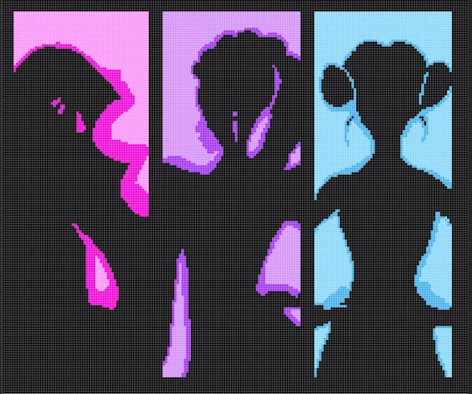 KPop Demon Hunters Tapestry Grid Pattern KPop Demon Hunters Tapestry Grid Pattern