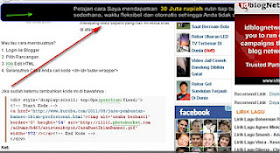Cara Membuat Iklan Melayang Di Atas Header Blog