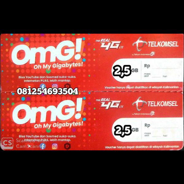 Voucher Data TEL-KOMSEL 2,5GB/5Hari