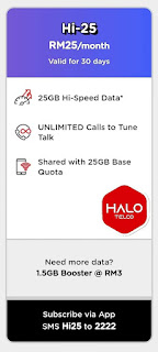 plan halo telco, hi 25, hi 35, call 20