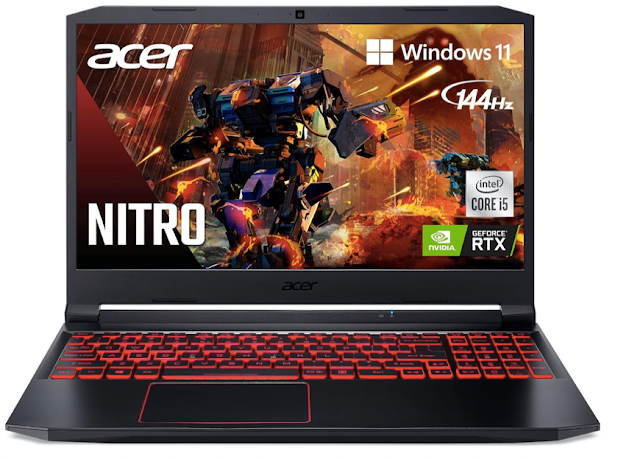Acer Nitro 5 AN515-55-53E5 Gaming Laptop | Intel Core i5-10300H | NVIDIA GeForce RTX 3050 GPU