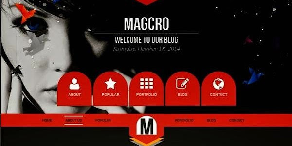 Magcro Parralax Responsive Blogger Template