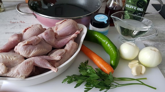 Ingredientes Codornices estofadas