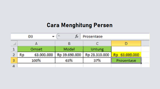 Cara Menghitung Persen