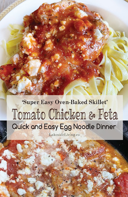 Tomato Chicken and Feta Egg Noodle Recipe