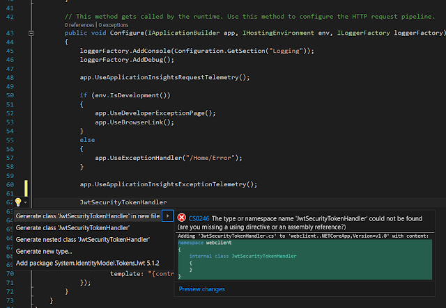 JwtSecurityTokenHandler add missing refernce