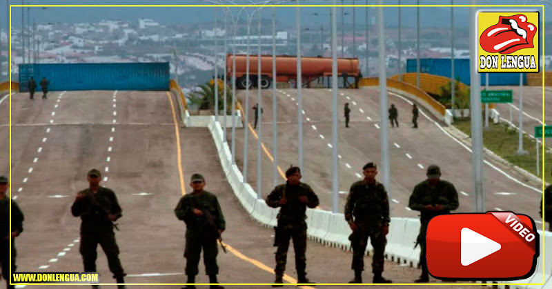 Casi 100 militares venezolanos evitan el paso en Las Tienditas, armados hasta los dientes