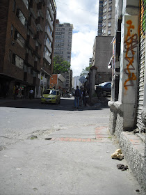 A Bogotá street replete with faecal matter