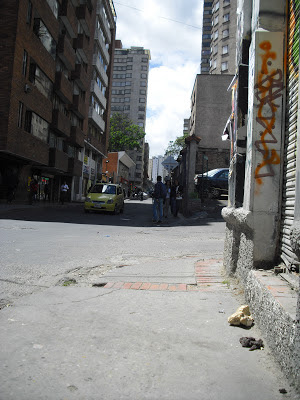 A Bogotá street replete with faecal matter