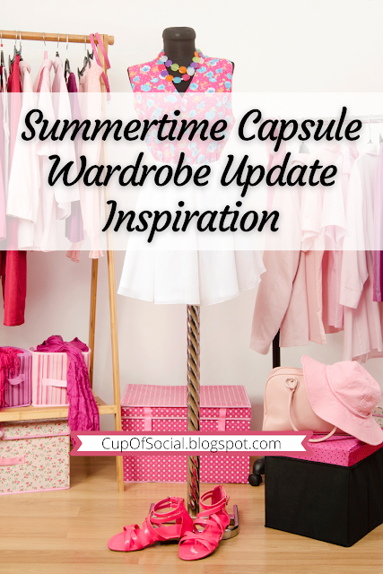 Summertime Capsule Wardrobe Update Inspiration - It is officially that time of year - time to put away the dark and heavy clothes from the cooler months and pull out lighter, brighter fabrics.