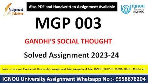 Mgp 003 solved assignment 2023 24 pdf; Mgp 003 solved assignment 2023 24 ignou