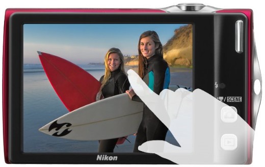 Camera with touchscreen