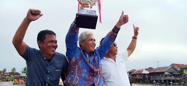 Semarak Lomba Bidar di Kecamatan Pedamaran, Warga Tumpah Ruah di Sungai Babatan