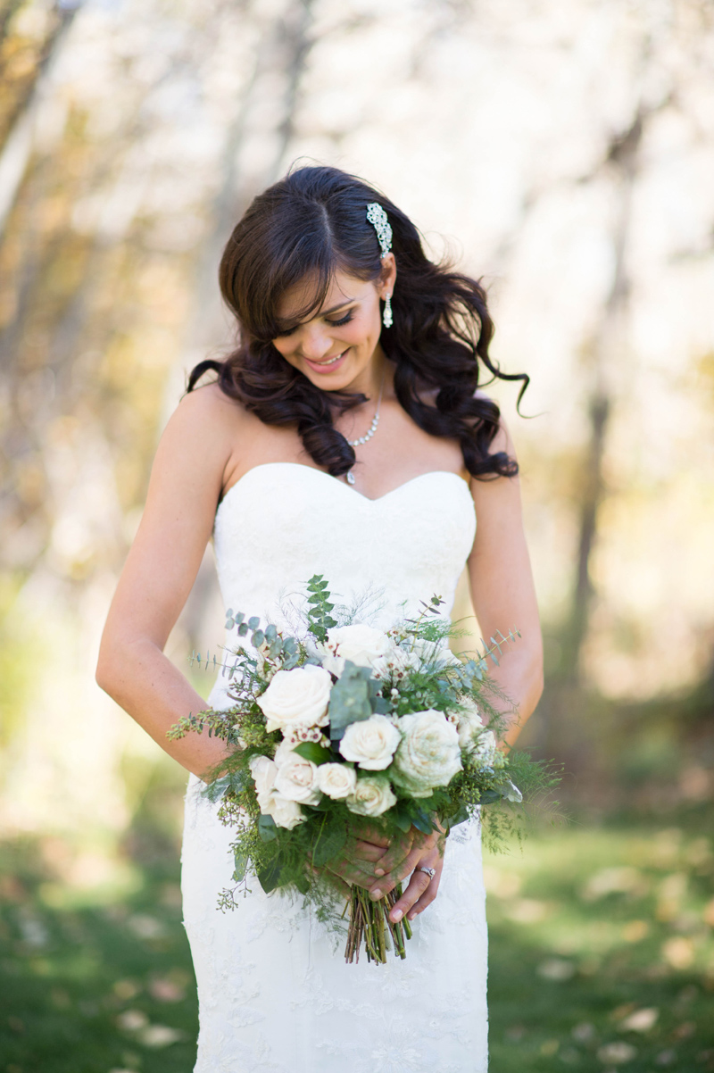 Montana Bride / Wedding Bouquet / Photography: Amelia Anne Photography / Venue: Le Petit Chateau, Bozeman, MT / Makeup: Alexa Mae / Flowers: Budget Bouquet / Cake: Cakes By Jenn