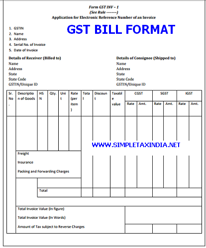 Gst Invoice Format India Pdf – hardhost.info