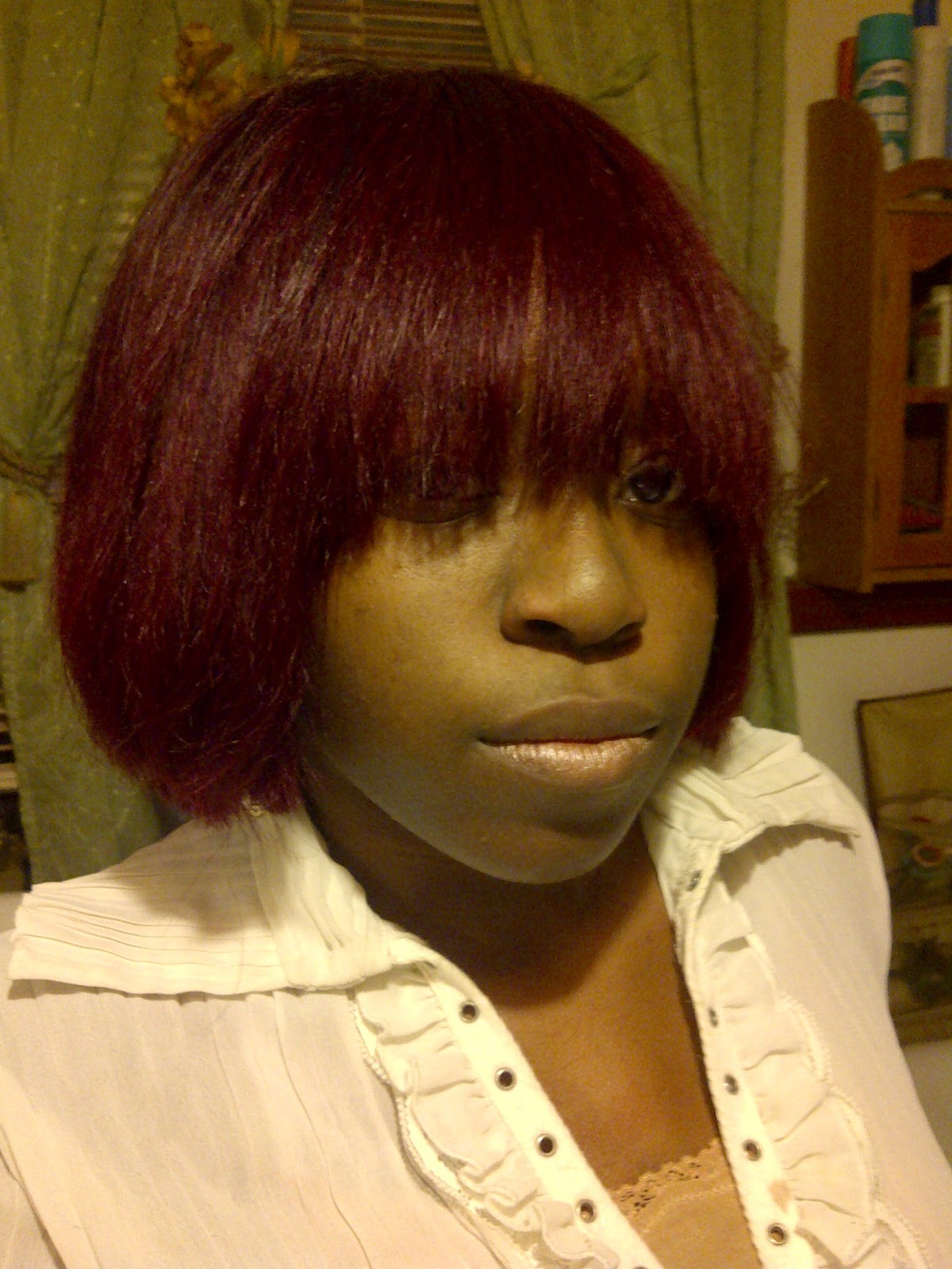 ShayBeautie: burgundy bob