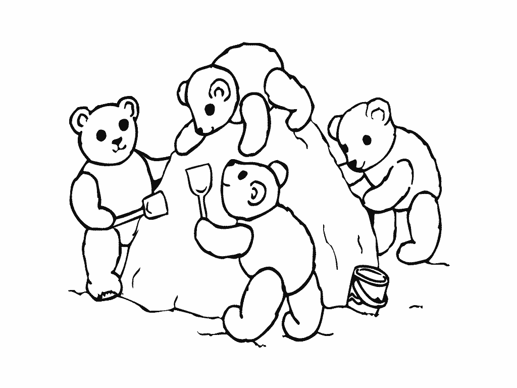 Interactive Magazine: bear and friends coloring pages