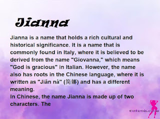 meaning of the name "Jianna"