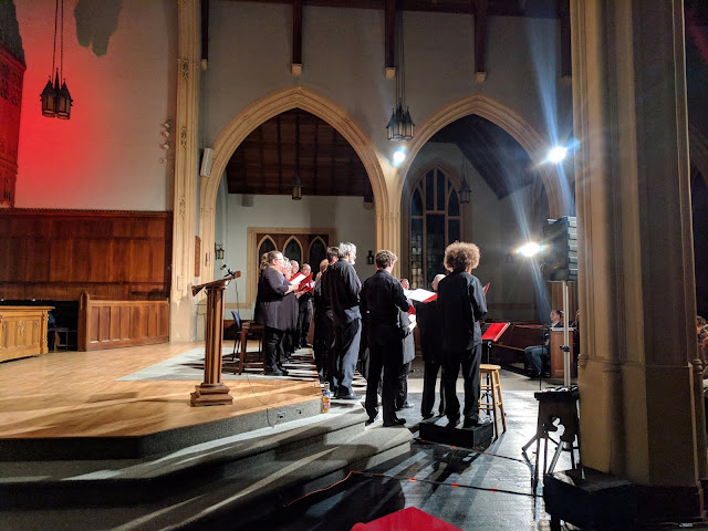 The men of the Stairwell Carollers - OCISO Christmas concert 2017-  Southminster United