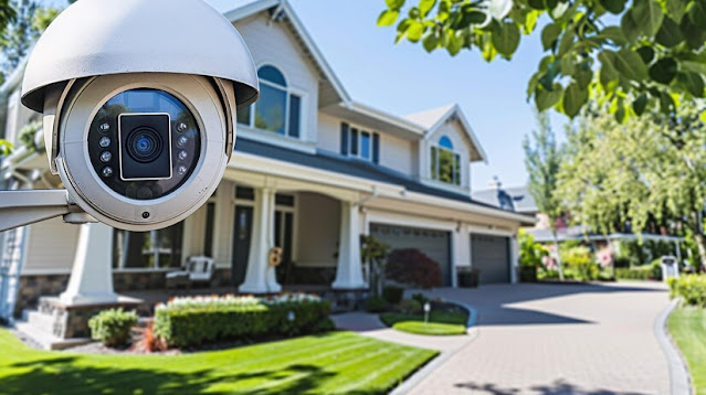 Live surveillance cameras monitoring a multi-family residential property, enhancing security and safety for apartment residents.