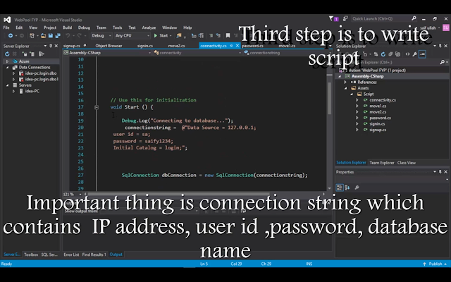 unity connection with sql server 2012 code