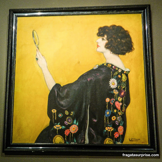 Mulher de perfil com quimono, de Eduardo Chicharro, no Museu Nacional de Arte da Catalunha