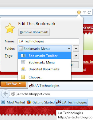 Saving Bookmark to Firefox Toolbar - Bookmark Websites in Browsers for Firefox