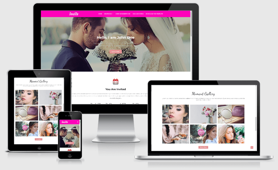 Invite - Responsive Wedding Blogger Template