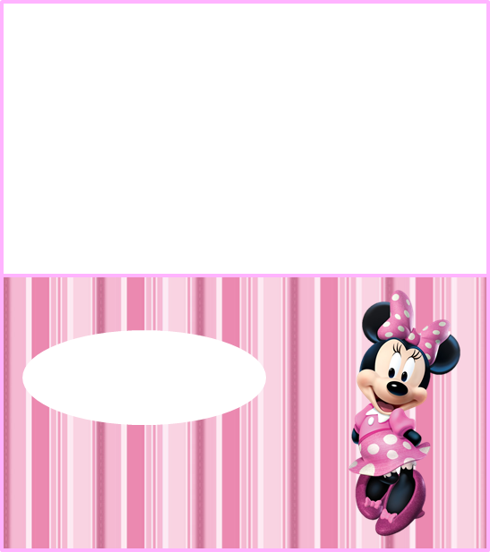 Minnie in Pink Party Free Printable Invitations, Labels or Cards.