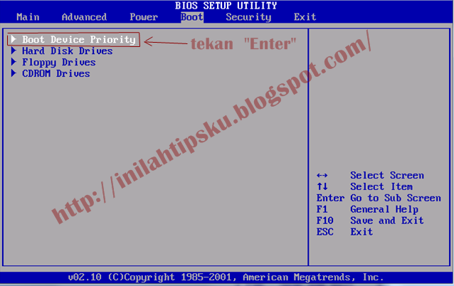 cara setting konfigurasi bios