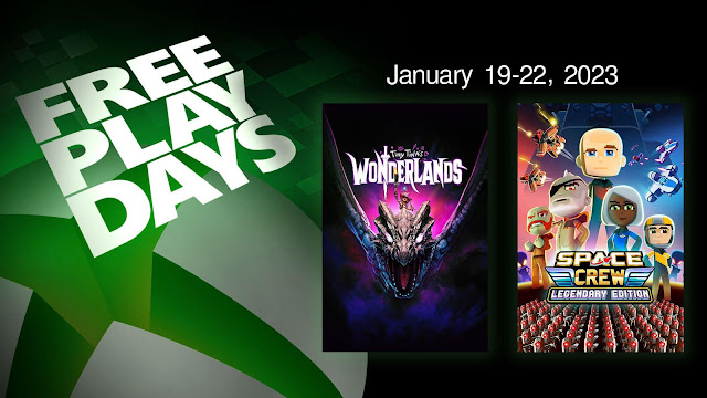 space crew legendary edition tiny tina's wonderlands xbox live gold game pass free play days event