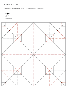 Origami CP Piramide prima - First pyramid by Francesco Guarnieri