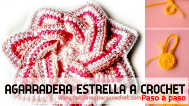 Cómo Tejer Agarradera a Crochet con forma de Estrella / Paso a Paso 