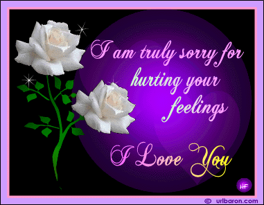White beautiful glittering roses with I am Truly sorry for hurting your feelings written