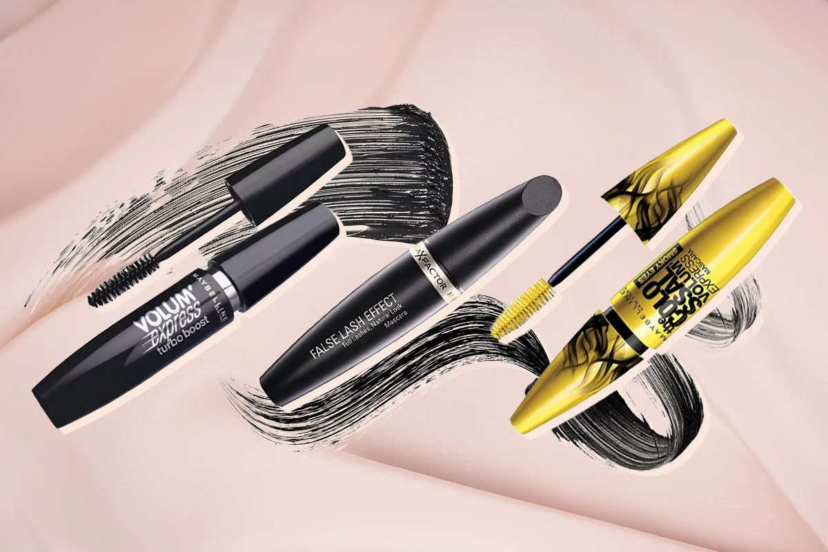 creative collage with Best Drugstore Mascaras for Short, Thin And Straight Lashes