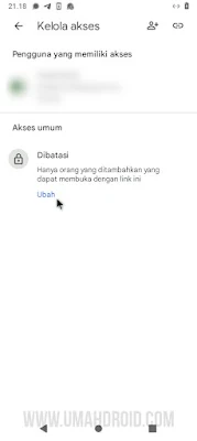 Ubah Settting Akses Umum File / Folder