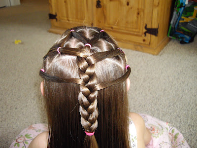 cute hairstyles for girls.  braiding down as far as you want to go. cute hairstyle for little girls