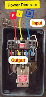 Power wiring inside the MK-1 DOL Starter