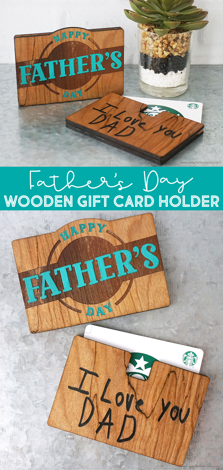 Father's Day Wooden Gift Card Holder