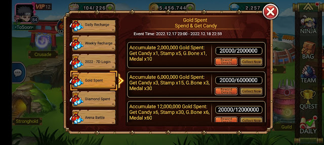 Gold Spent Event Ninja Rebirth