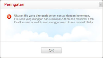 Peringatan Ukuran File Tidak Sesuai