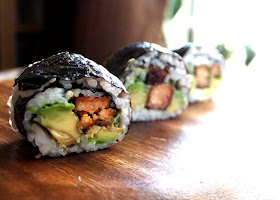 Oppskrift Sushi Vegansk Vegan Vegetarsushi Hvordan Lage Hjemmelaget Mungbønnespirer Tofu