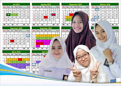  Kemenag Jawa Tengah versi Excel merupakan salinan kaldik RA dan  Kalender Pendidikan 2018/2019 Versi Excel Kemenag Jateng