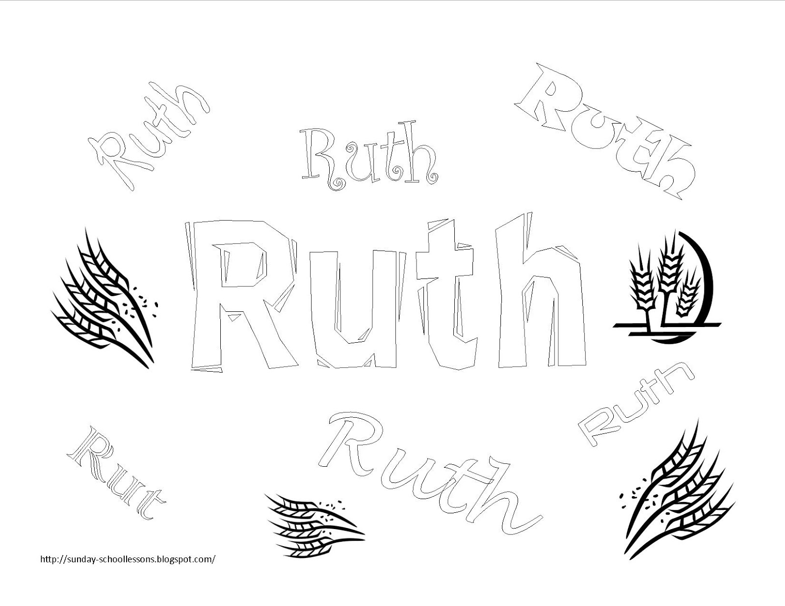 Book of Ruth FREE Coloring Pages