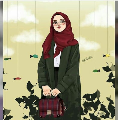 Gambar Kartun Wanita Muslimah Berhijab Terbaru